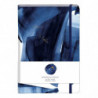 Carnet rembordé rigide A5 - Indigo - 14,8 x 21 cm - 160 pages - Bleu