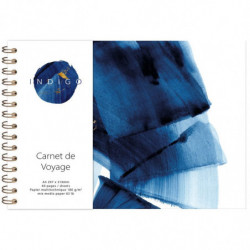 Carnet de Voyage A5 - Indigo - 21 x 14,8 cm - 40 pages - Bleu