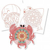 Bloc de coloriages - Graffy Pop Mandala 3D - Animaux marins