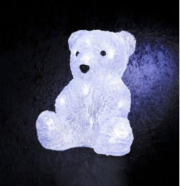 Décoration lumineuse Ourson - 16 LED blanc froid - A piles