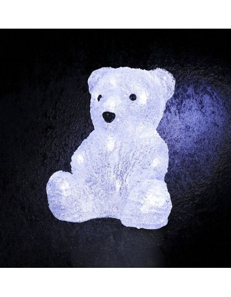 Décoration lumineuse Ourson - 16 LED blanc froid - A piles