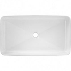 Vasque en céramique Slim - 34 x 61 x 11 cm - Blanc