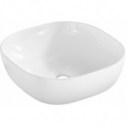 Vasque en céramique Smile - 41 x 41 x 15 cm - Blanc