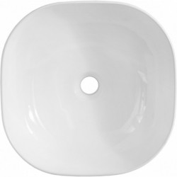 Vasque en céramique Smile - 41 x 41 x 15 cm - Blanc