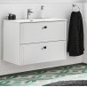 Ensemble meuble sous-vasque + vasque - 80 cm - Havana White