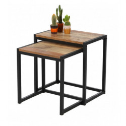 Set de 2 tables d'appoint -...