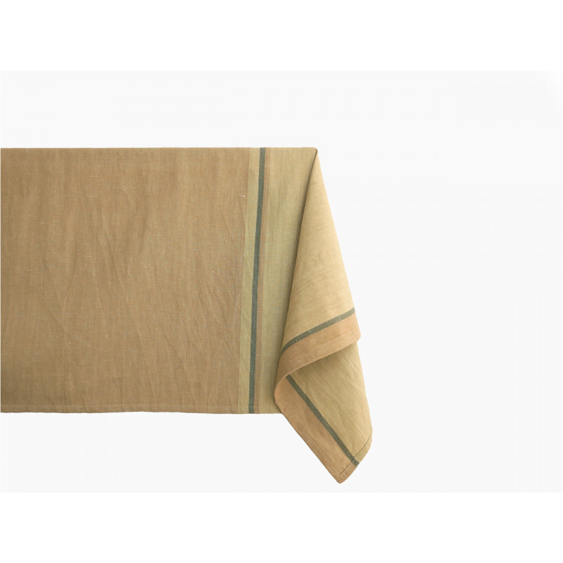 Nappe en coton/lin - Carmen - 160 x 160 cm - Camel