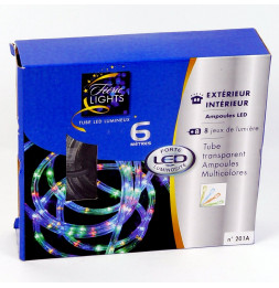 Tube lumineux guirlande à LED 24m - Multicolore - 8 fonctions