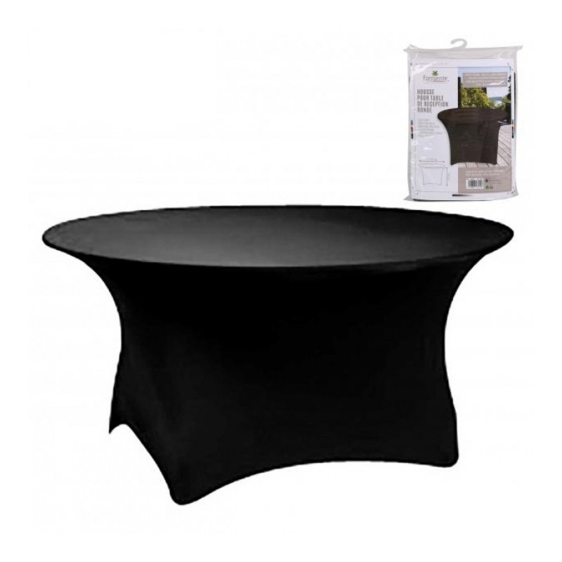 Housse pour table de réception - 122 x 74 cm - Noir