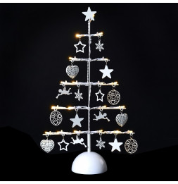 Décoration lumineuse - Sapin blanc - 19 LED