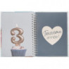 Livre de naissance - L 20,4 x l 25,5 cm - 100 pages - Bleu