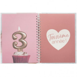 Livre de naissance - L 20.4 x l 25.5 cm - 100 pages - Rose