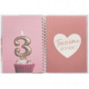 Livre de naissance - L 20.4 x l 25.5 cm - 100 pages - Rose