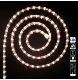 Tube lumineux guirlande à LED 6m - Blanc chaud - 8 fonctions