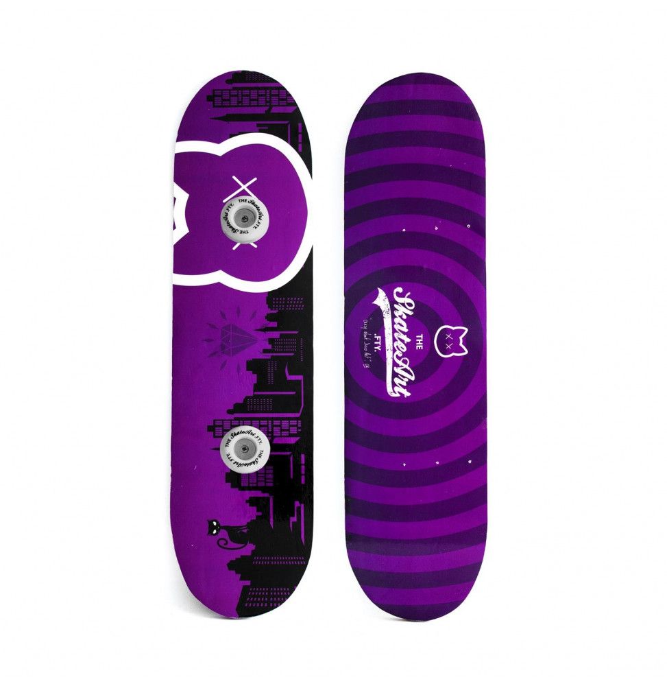 Patère skateboard murale - CrazyCat- Porte manteaux Skate Art