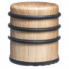 Lot de 6 stop-portes - 7, x 7,8 cm - Marron