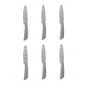 Lot de 6 couteaux utilit en céramique zirco - 2,8 x 24,5 x 2 cm - Gris
