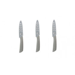 Lot de 3 couteaux utilit en céramique zircone - 2,8 x 24,5 x 2 cm - Gris