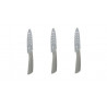 Lot de 3 couteaux utilit en céramique zircone - 2,8 x 24,5 x 2 cm - Gris