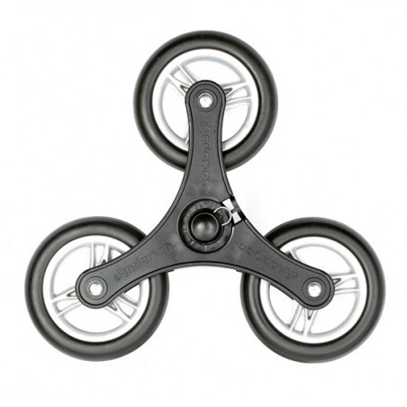 Couronne à 3 roues pour chariot de courses Scala shopper treppensteiger et Royal shopper treppensteiger - D 13 cm - Noir