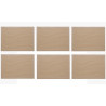 Lot de 6 sets de table - Takao - 33 x 46 cm - Écru - PVC