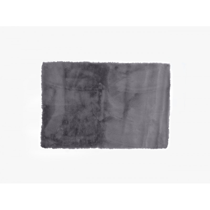 Tapis rectangulaire en fausse fourrure - Woodland - 120 x 180 cm - Anthracite