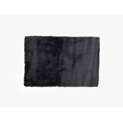Tapis rectangulaire en fausse fourrure - Woodland - 120 x 180 cm - Noir ébène