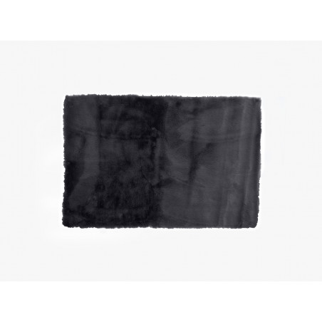 Tapis rectangulaire en fausse fourrure - Woodland - 120 x 180 cm - Noir ébène
