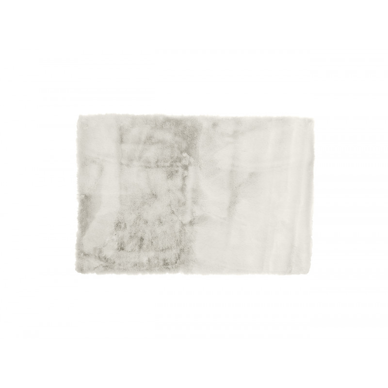 Tapis rectangulaire en fausse fourrure - Woodland - 60 x 90 cm - Écru