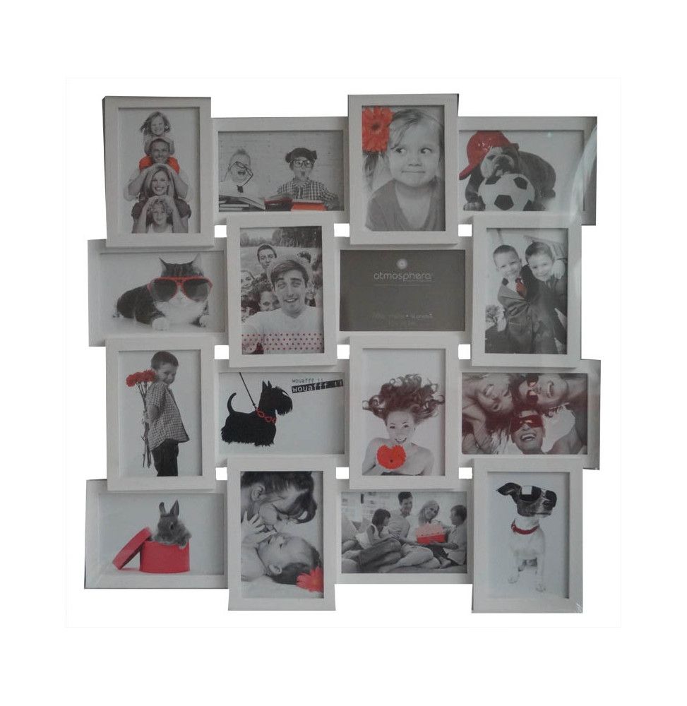 Pele-mele -  16 photos 10 x 15 cm standards - Blanc