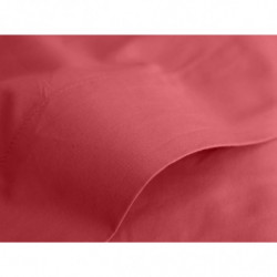 Drap plat en percale de coton - Manoir - 240 x 300 cm - Rouge