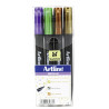 Boite de 4 boîtes de marqueurs permanents métallique- ARTLINE - "Supreme EPF-790 W4" - 4 coloris différents