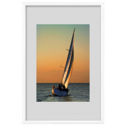 Cadre photo en plastique - Erica - 40 x 50 cm - Blanc