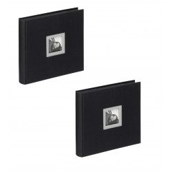 Lot de 2 Albums classique - WALTHER "Black & White" - 26 x 25 cm - Noir
