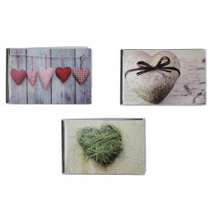 Lot de 3 Mini albums photos souples - 3 x 40 photos - Hearts - Couverture personnalisable