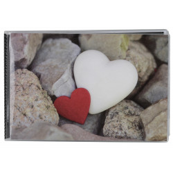 Lot de 3 Mini albums photos souples - 3 x 40 photos - Hearts - Couverture personnalisable