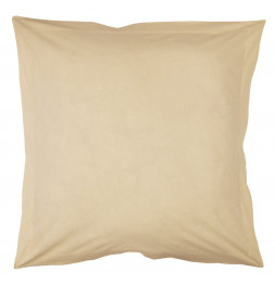 Taie d'oreiller 75 x 75 cm - Beige - 100% coton percale