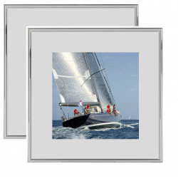 Lot de 2 cadres photos - Erica - 30 x 30 cm - Argent