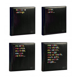 Lot de 4 Albums photos - 22,5 x 25 cm - ERICA "Less is more" - Noir