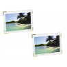 Lot de 2 cadres photo - SIGN - 12,9 x 18 x 1,7 cm - Blanc et doré