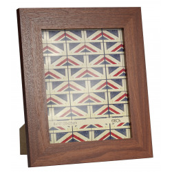 Lot de 2 cadres photo en bois - ERICA "Ethno" - 32,5 x 27,5 x 2 cm - Marron