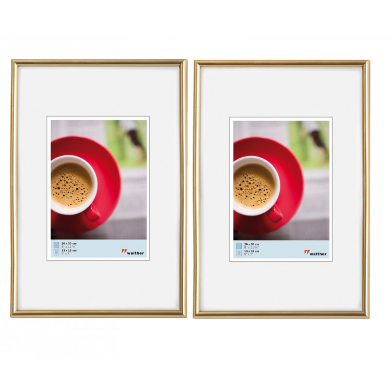 Lot de 2 cadres - Walther Galeria - 24 x 30 cm - Doré