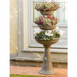 Pot de fleurs design - Trevy - D 50 x H 114 cm - Beige