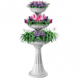 Pot de fleurs design - Trevy - D 50 x H 114 cm - Blanc