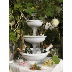 Fontaine décorative - D 50 x H 64 cm - Blanc