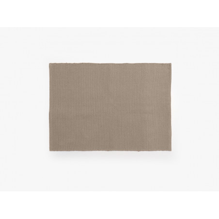 Tapis rectangulaire en coton - Moorea - 130 x 170 cm - Taupe