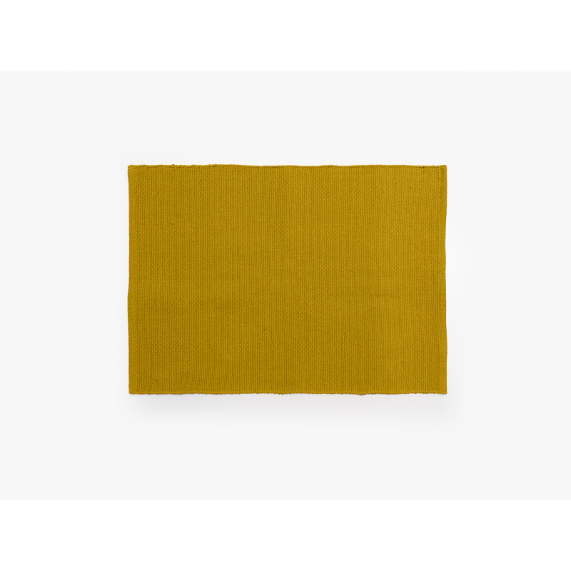 Tapis rectangulaire en coton - Moorea - 60 x 90 cm - Doré