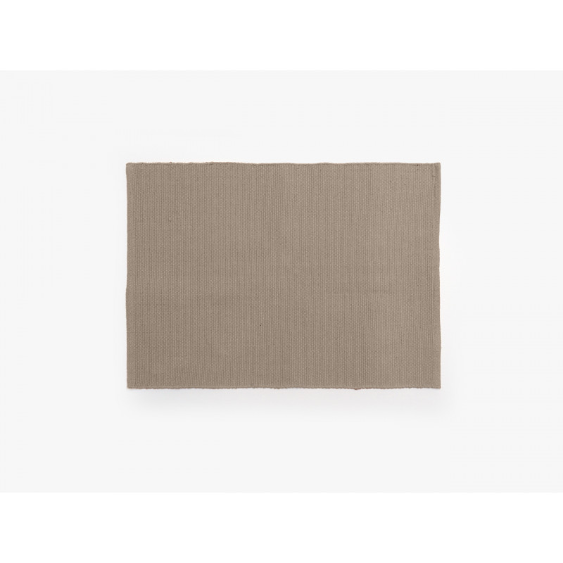 Tapis rectangulaire en coton - Moorea - 60 x 90 cm - Taupe