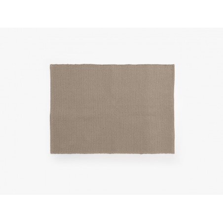 Tapis rectangulaire en coton - Moorea - 60 x 90 cm - Taupe