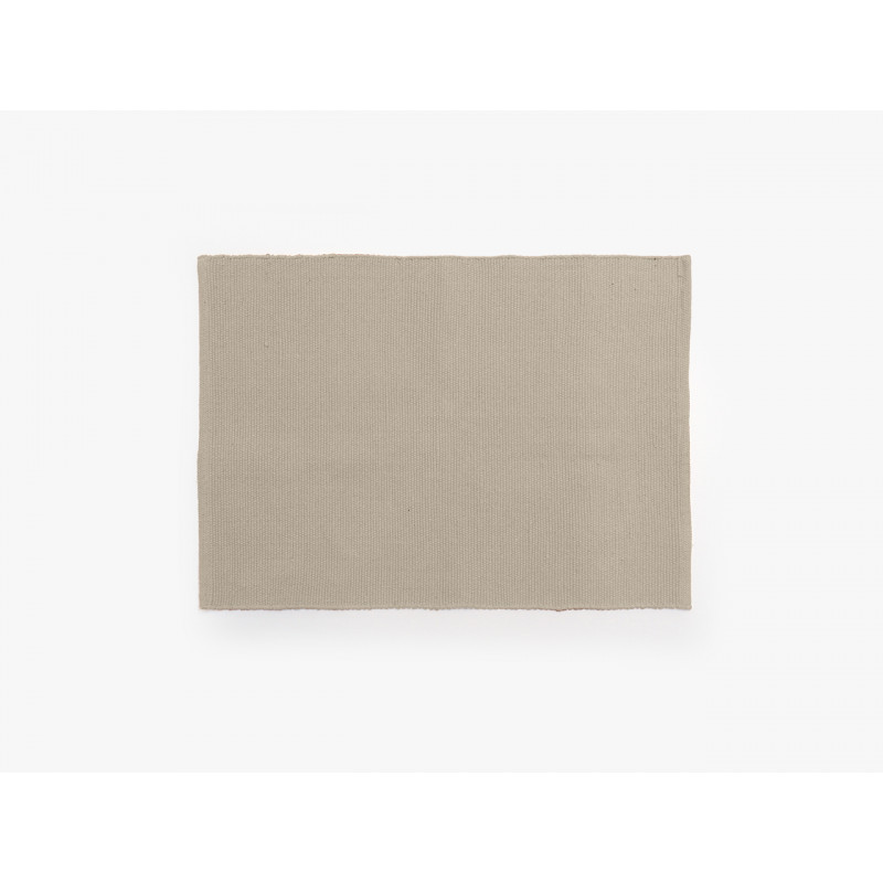 Tapis rectangulaire en coton - Moorea - 70 x 140 cm - Beige